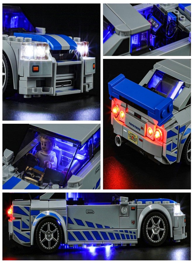 YEABRICKS LED Light for Lego-76917 Speed Fast 2 Furious Nissan Skyline GT-R Building Blocks Model (Lego Set NOT Included) - Image 5